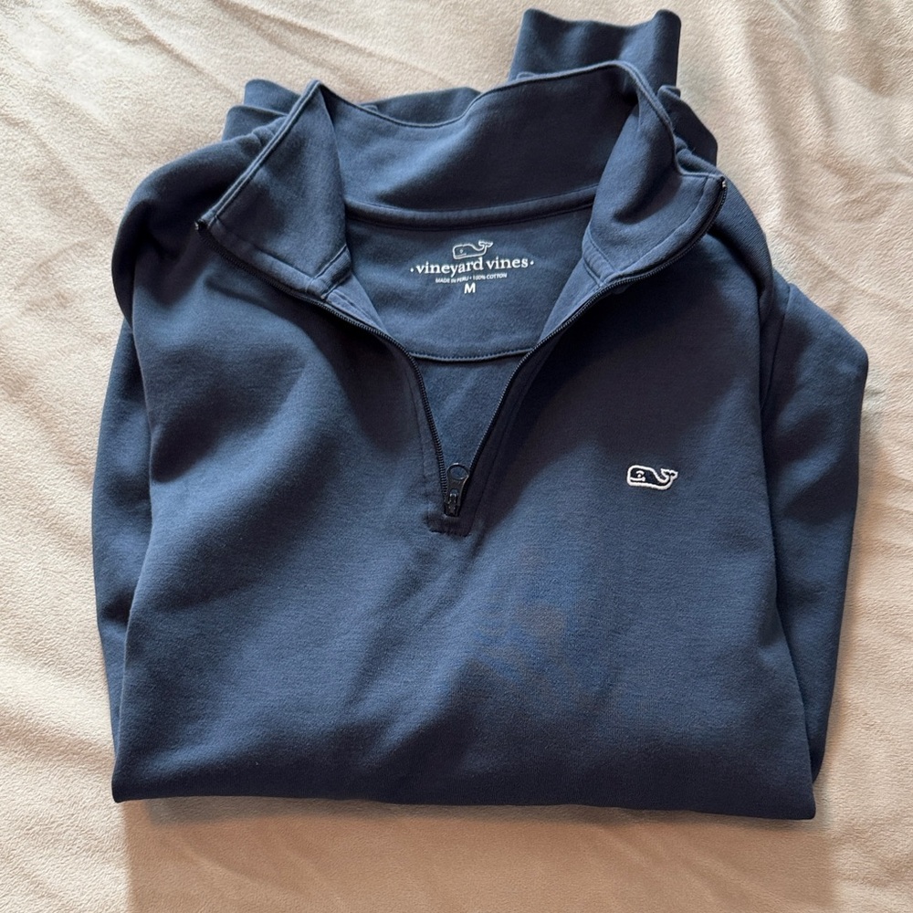 Vineyard Vines Men's Dark Blue Zip-Up Sweater